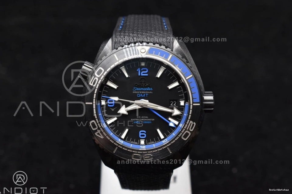Planet on 1:1 HighQuality Black 45.5mm 1023 A8906 Black Deep Ocean Clone Strap Super Blue Ceramic Edition VSF Best Real Nylon 0704